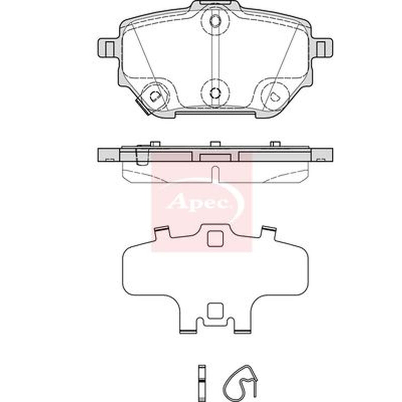 Apec Rear Brake Pad Set PAD2381