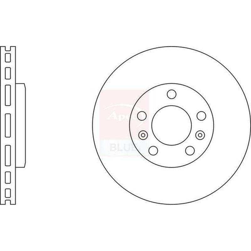 Apec 2 x Vented Front Brake Discs SDK6930
