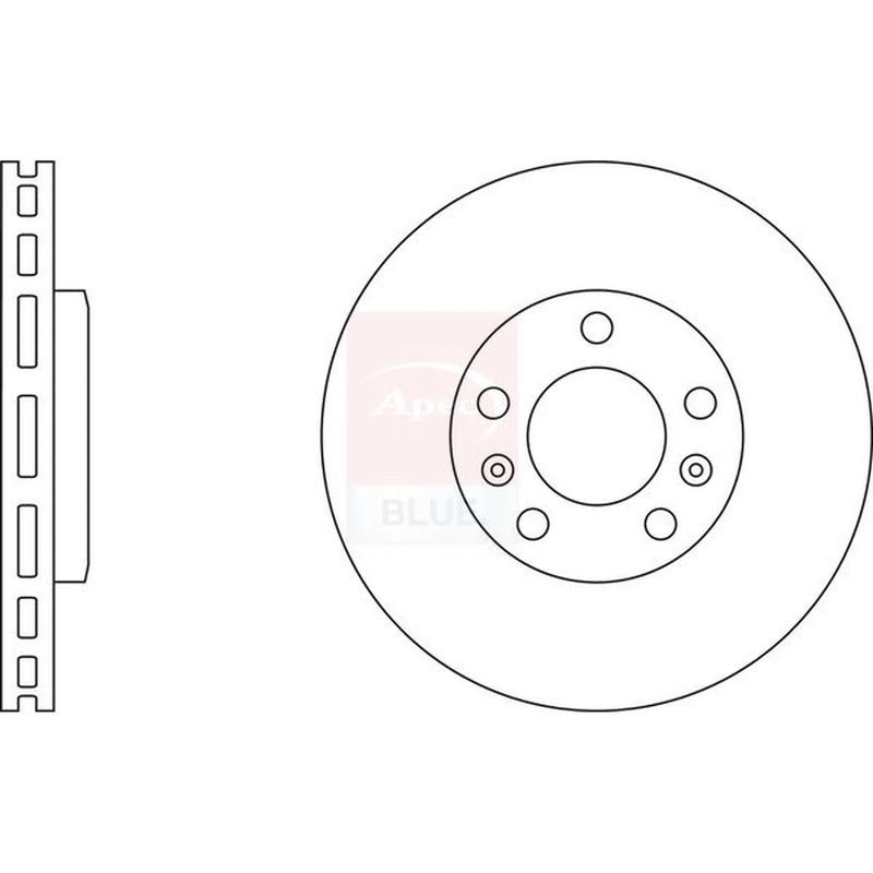 Apec 2 x Vented Front Brake Discs SDK6930