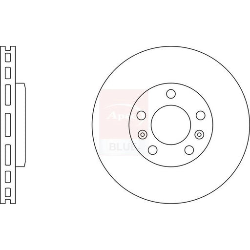 Apec 2 x Vented Front Brake Discs SDK6930