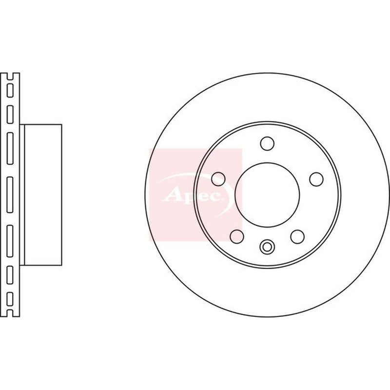 Apec 2 x Vented Front Brake Discs DSK2446
