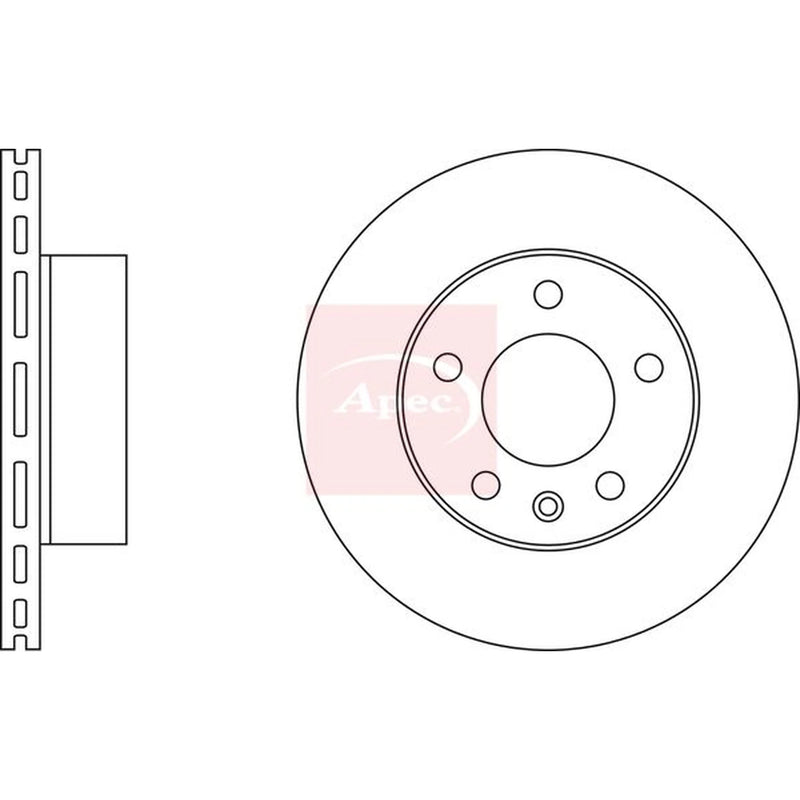 Apec 2 x Vented Front Brake Discs DSK2446