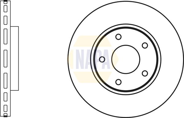 NAPA Front Vented & Rear Vented Brake Discs & Pads fits NISSAN NISSAN (DFAC)
