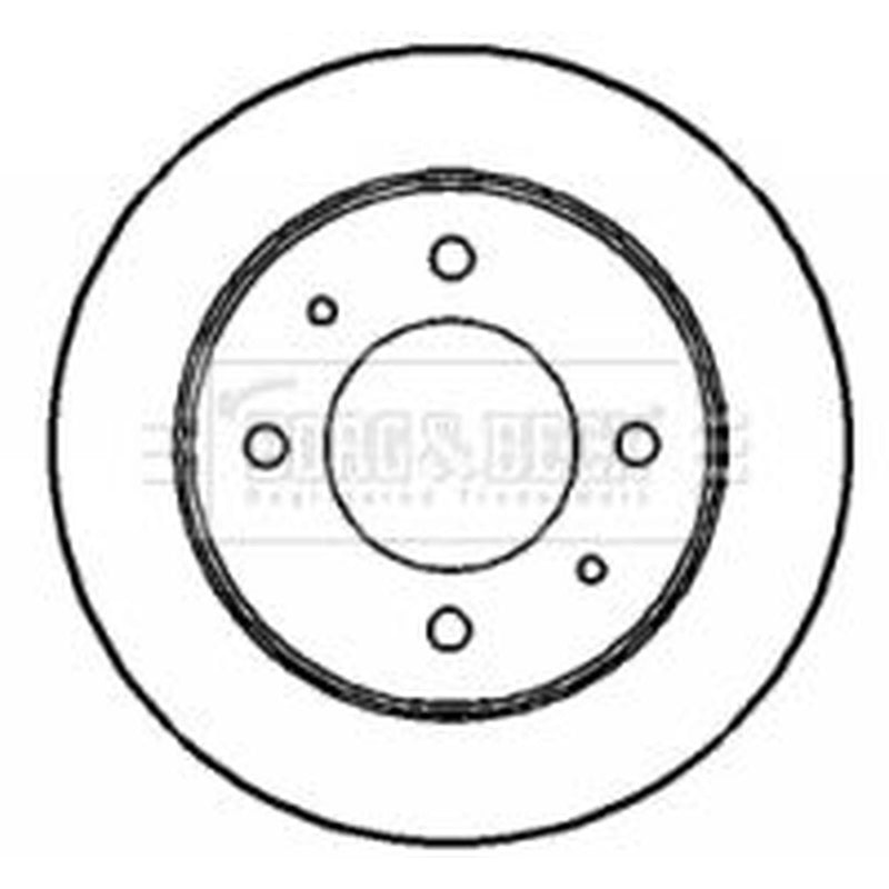 Borg & Beck 2 x Solid Rear Brake Discs BBD4188