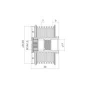 Valeo Alternator Overrunning Freewheel Clutch 588441