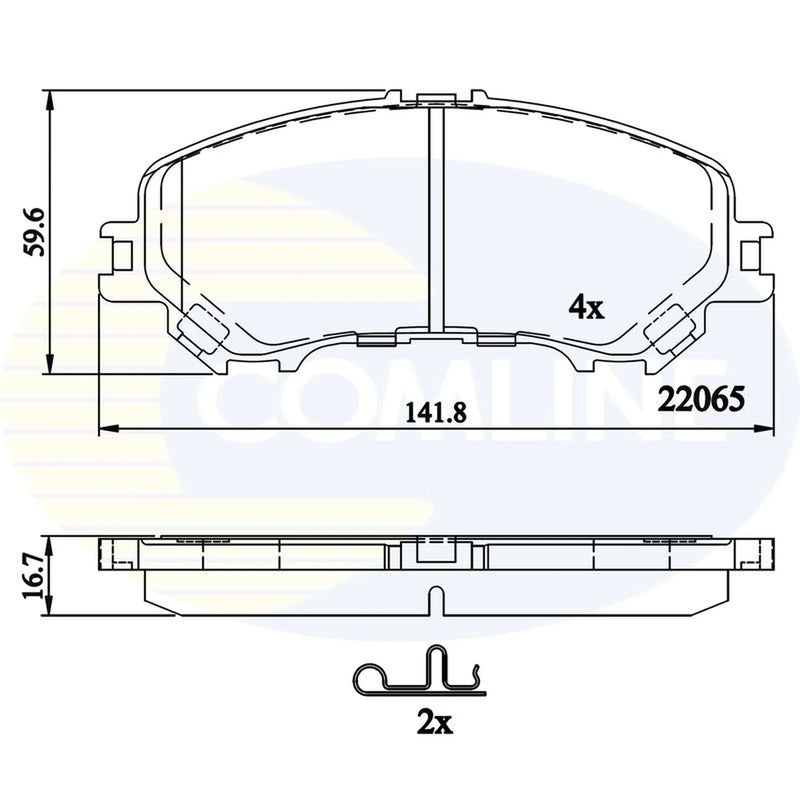 Comline 4 x Front Brake Pad Set CBP32304