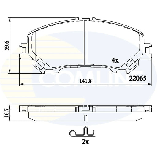 Comline 4 x Front Brake Pad Set CBP32304