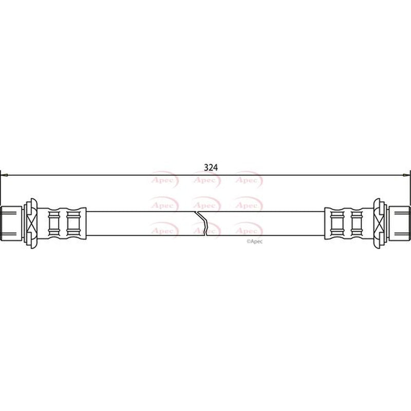 Apec Brake Hydraulic Hose Line Rear HOS3487