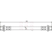 Apec Brake Hydraulic Hose Line Rear HOS3487