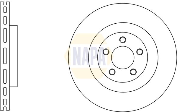 NAPA 2 x Brake Discs fits CHRYSLER