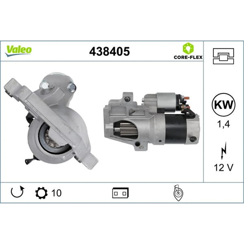 Valeo Starter Motor 12V 1.4kW 10 Teeth 438405
