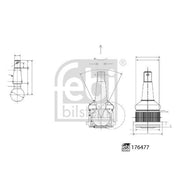 Febi Ball Joint Front Right 176477