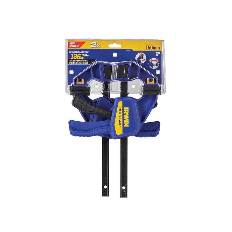IRWIN® Quick-Grip® Quick-Change™ Medium-Duty Bar Clamp 150mm (6in) Twin Pack