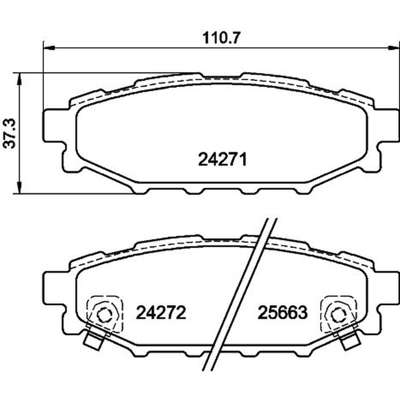 DON Rear Brake Pad Set PCP1193
