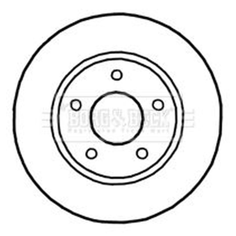 Borg & Beck 2 x Vented Front Brake Discs BBD4752