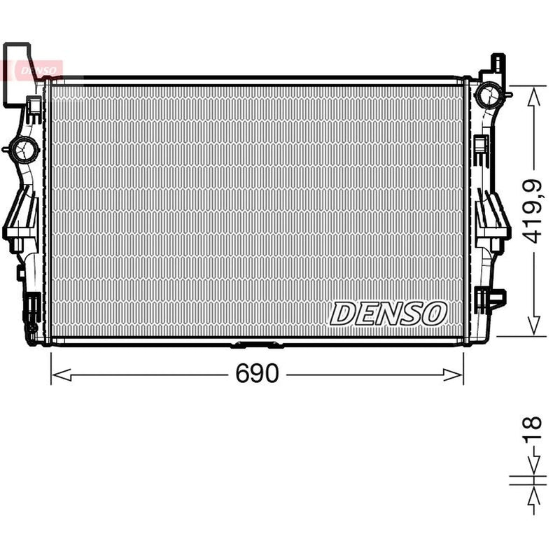Denso Engine Radiator DRM17114