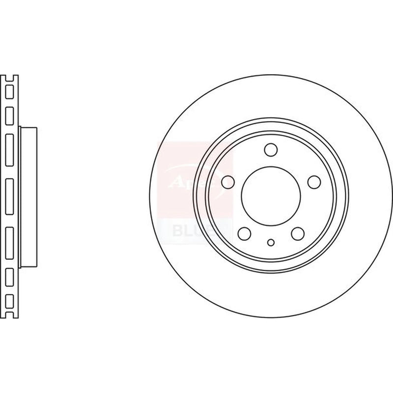 Apec 2 x Vented Rear Brake Discs SDK6257
