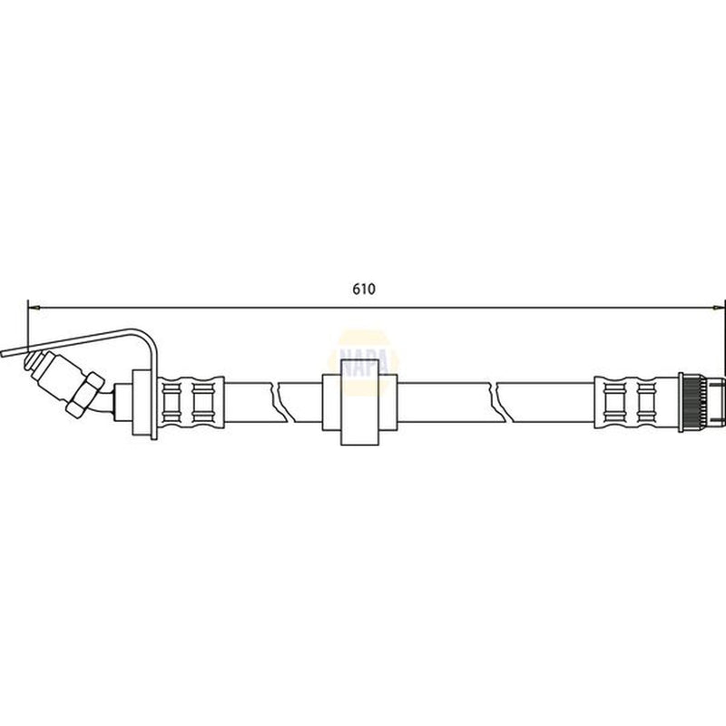 NAPA Brake Hydraulic Hose Line Front NBH1227