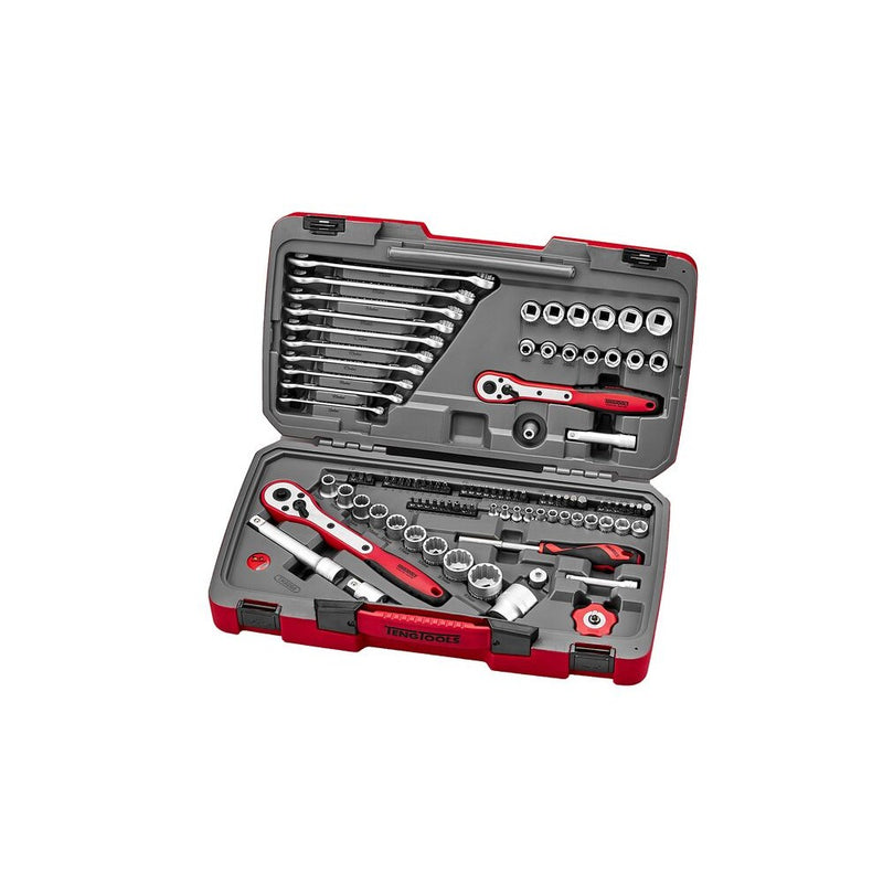 Teng Tools Socket Set MECCA PRO 98 Pieces 1/4" 3/8" 1/2" Drive