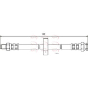 Apec Brake Hydraulic Hose Line Rear HOS3480