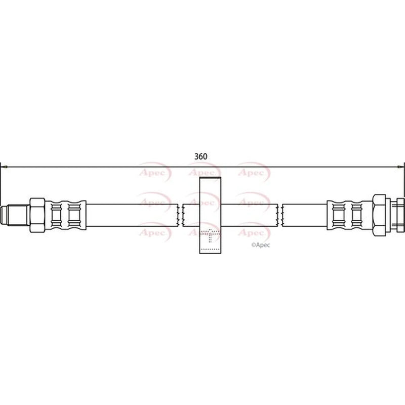 Apec Brake Hydraulic Hose Line Rear HOS3480