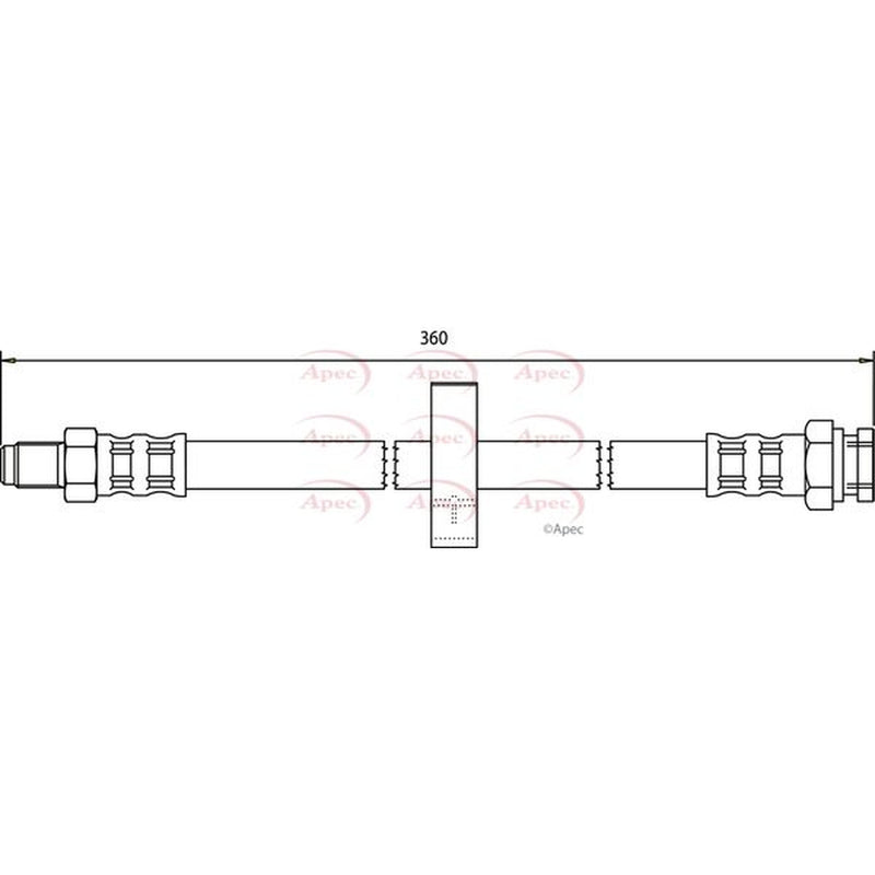 Apec Brake Hydraulic Hose Line Rear HOS3480