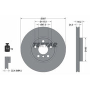 Textar 2 x Internally Vented Brake Discs 92283603