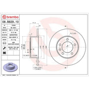 Brembo 2 x Solid Rear Brake Discs 08.B829.10