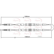 Apec Handbrake Cable Left Rear CAB1462