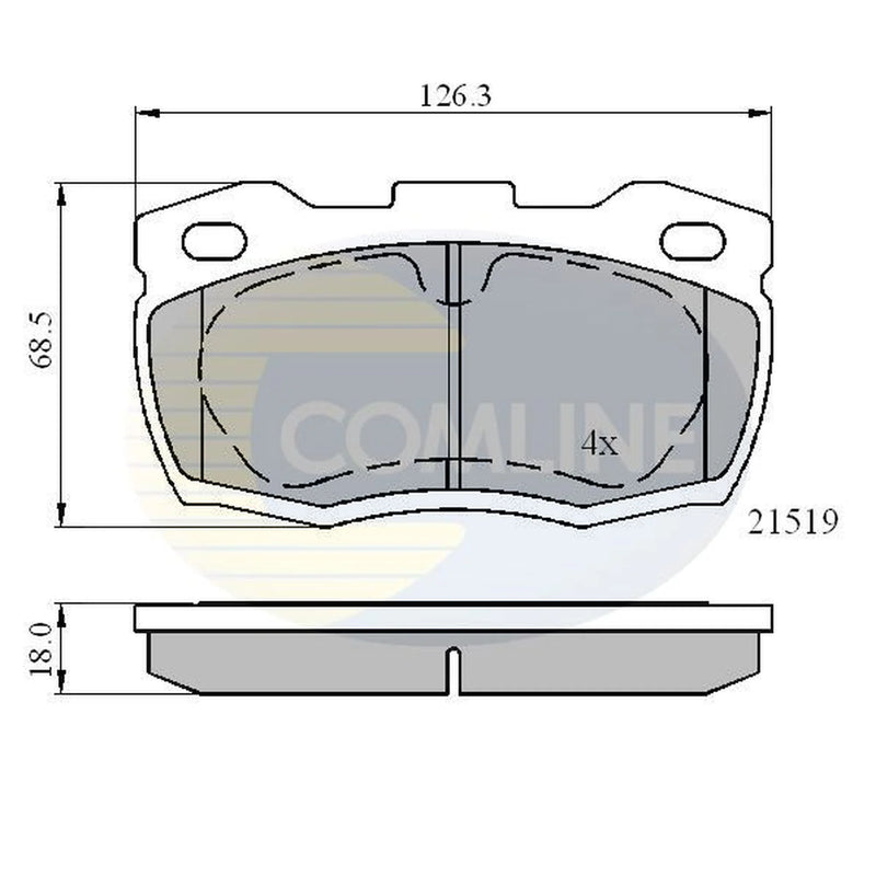 Comline 4 x Front Brake Pad Set CBP01052