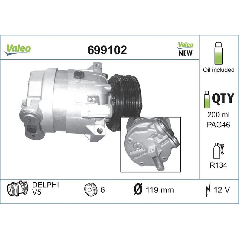 Valeo Air Conditioning Compressor 699102