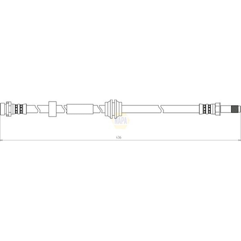 NAPA Brake Hydraulic Hose Line Front NBH1074
