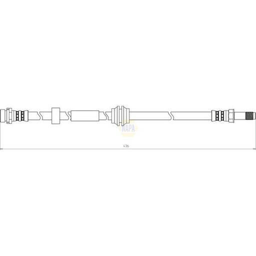 NAPA Brake Hydraulic Hose Line Front NBH1074