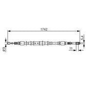 Bosch Handbrake Cable Right Rear 1 987 477 305