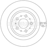 Borg & Beck 2 x Vented Rear Brake Discs BBD5605