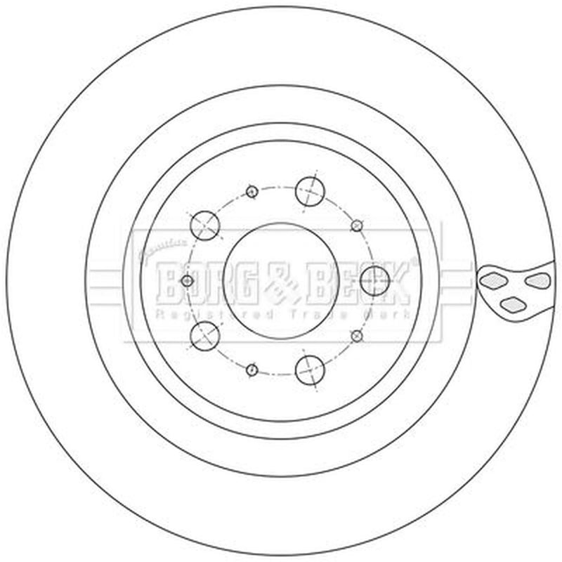 Borg & Beck 2 x Vented Rear Brake Discs BBD5605