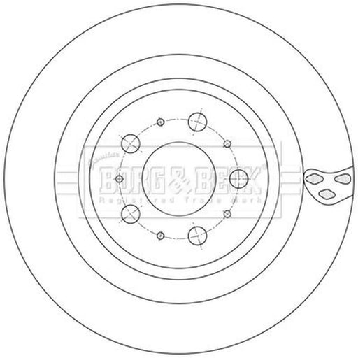 Borg & Beck 2 x Vented Rear Brake Discs BBD5605