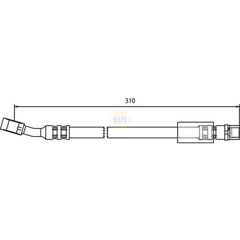 NAPA Brake Hydraulic Hose Line Front NBH1013