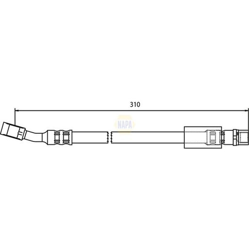 NAPA Brake Hydraulic Hose Line Front NBH1013