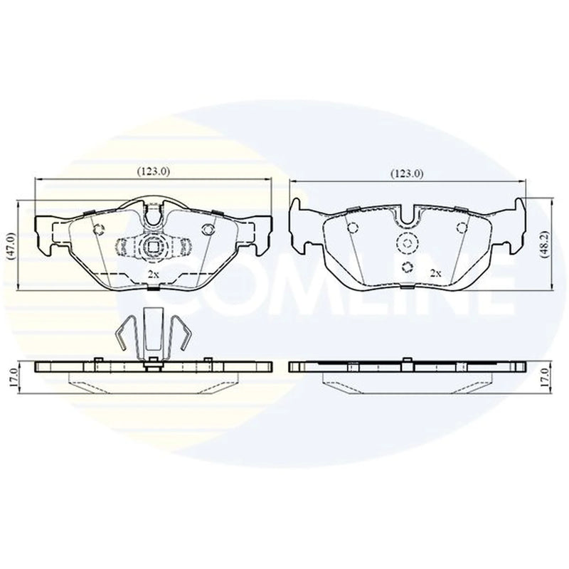 Comline 4 x Rear Brake Pad Set CBP02787