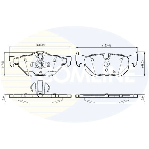 Comline 4 x Rear Brake Pad Set CBP02787