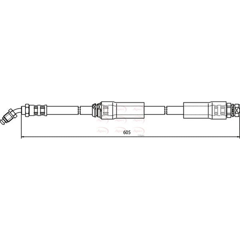 Apec Brake Hydraulic Hose Line Front Right HOS3608