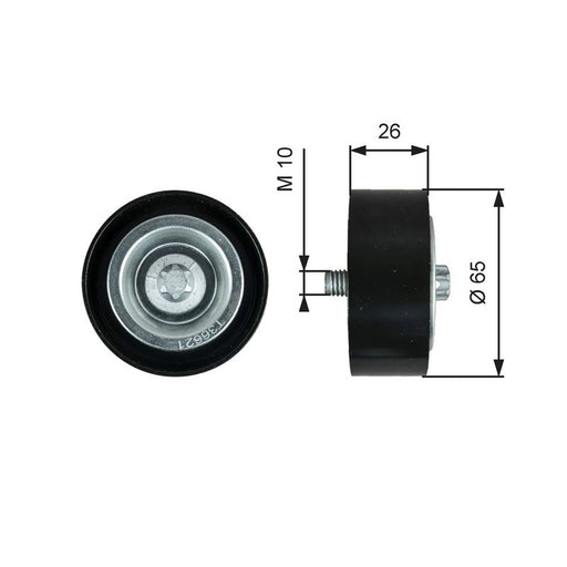 Gates V-Ribbed Belt Deflection/Guide Pulley T36621