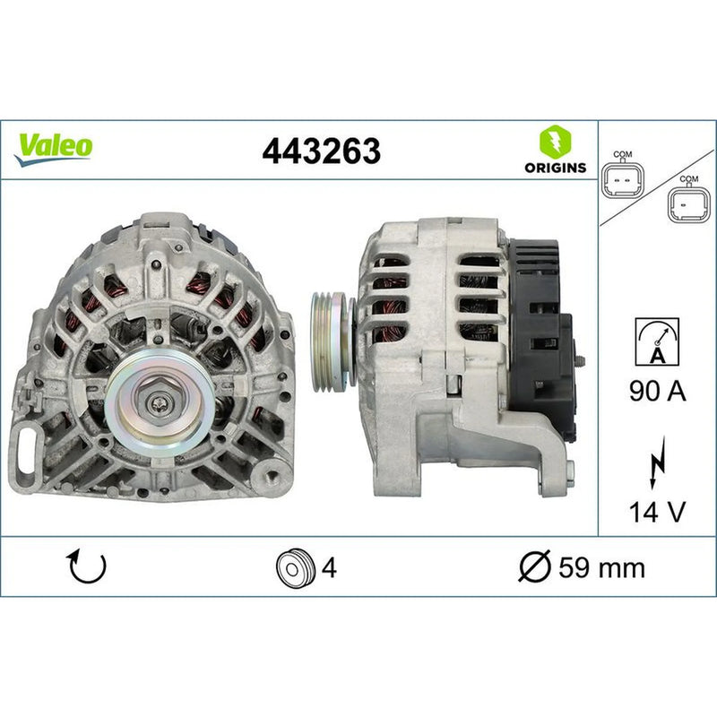 Valeo Car Alternator 12V 443263