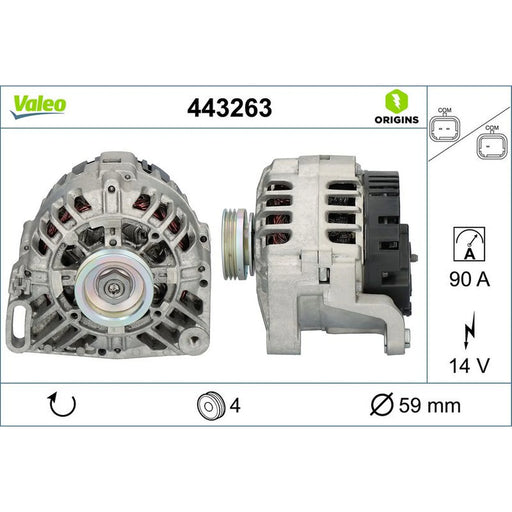 Valeo Car Alternator 12V 443263