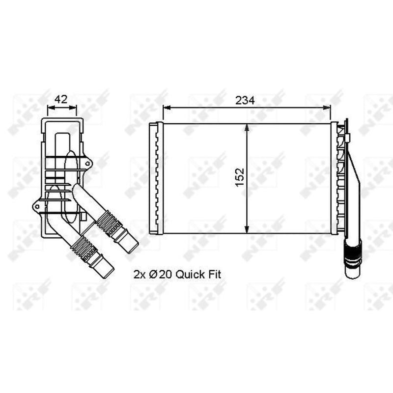 NRF Heater Matrix Core Heat Exchanger 53554
