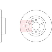 Apec 2 x Solid Rear Brake Discs DSK2612