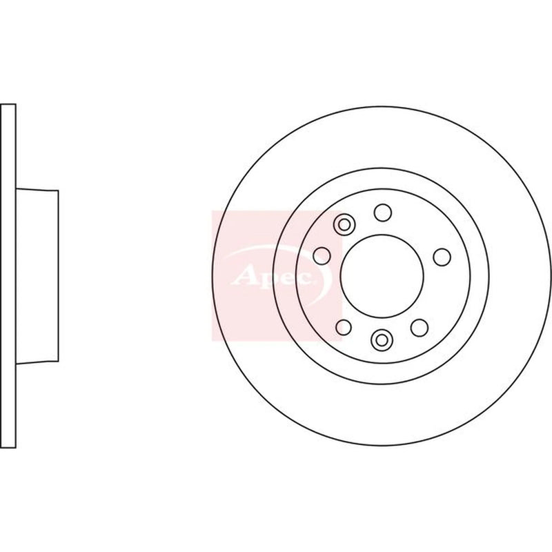 Apec 2 x Solid Rear Brake Discs DSK2612