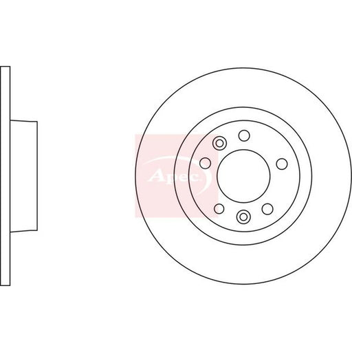 Apec 2 x Solid Rear Brake Discs DSK2612