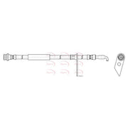 Apec Brake Hydraulic Hose Line Front Right HOS4472